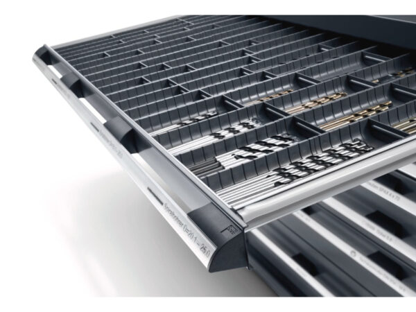 Cubio Trough Block Divider Kit 59 Compartment for Cabinet - WxDxH: 1300X525X28mm Plastic Ral 7011 _SKU-43020018 - Image 3