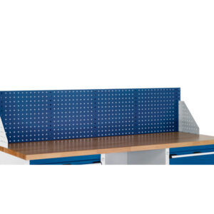 Bott Perfo Backpanel for 2M Wide Work Table - End Wing Plates. WxDxH: 1981X332X457mm Ral 7035/5010 _SKU-07002202.11V