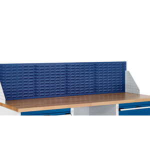 Bott Louvre Backpanel for Work Table - 1. 5M with End Wing Plates. WxDxH: 1486X332X457mm Ral 7035/5010 _SKU-07002203.11V