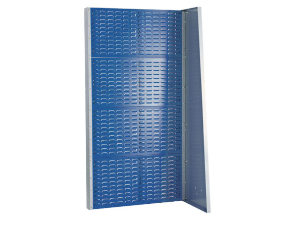 Bott CNC Tool Shelving - CNC Freestanding Louvre Panel Rack 4 Panel Single Sided Starter. WxDxH: 1015X452X1835mm Ral 7035/5010 _SKU-12102092.11