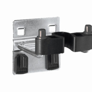 Perfo Flexible Tool Clamp 15-25mm with Wide Backplate - Dia 15-25mm. WxDxH: 78X86X64mm Zinc Plated / Black _SKU-12626025