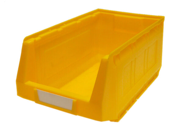 Yellow Stackable Storage Parts Bins - Plastic Bin Kit 2004 (Pack of 12). WxDxH: 207X345X165mm Yellow _SKU-13020412