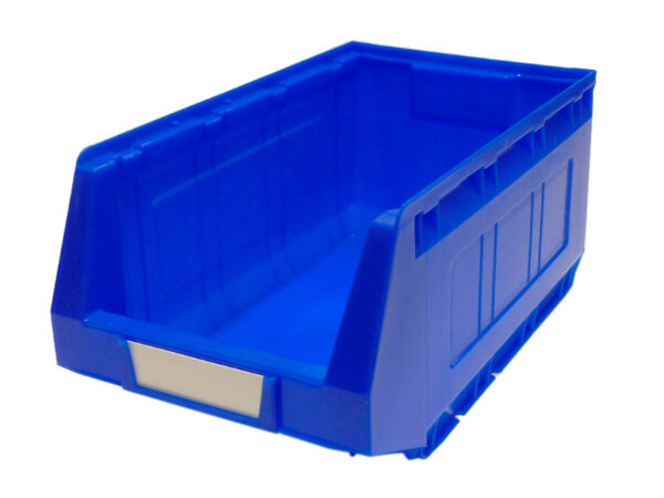 Blue Stackable Storage Parts Bins - Plastic Bin Kit 2004 (Pack of 12). WxDxH: 207X345X165mm Blue _SKU-13020417