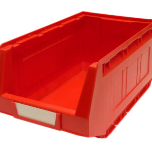 Red Stackable Storage Parts Bins - Plastic Bin Kit 2004 (Pack of 12). WxDxH: 207X345X165mm Red _SKU-13020432
