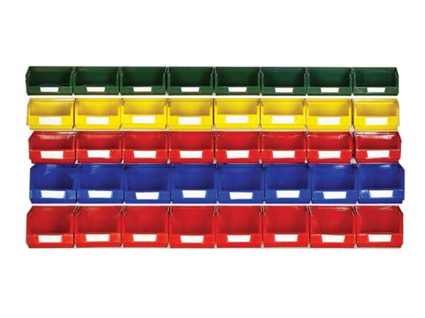 Parts Bins - Plastic Bin Kit (Pack of 40). Mixed Colours _SKU-13021008