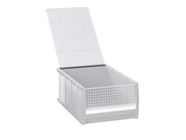 Andon Visual Bins - Bottbox Lid (Pack of 6). WxDxH: 253X474X4mm Transparent _SKU-13022036