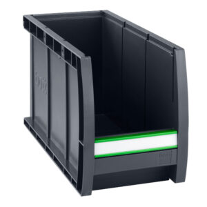Parts Bin Labels - Bottbox with Label Clip (Pack of 6). WxDxH: 264X398X165mm Plastic Ral 7016 _SKU-13022050.19