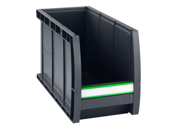 Bottbox with Label Clip (Pack of 6). WxDxH: 264X498X165mm Plastic Ral 7016 _SKU-13022052.19
