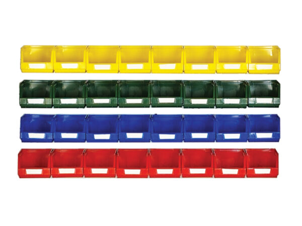 Part Storage Container Bins - Plastic Bin Kit Mixed (Pack of 32). Mixed Colours _SKU-13031070