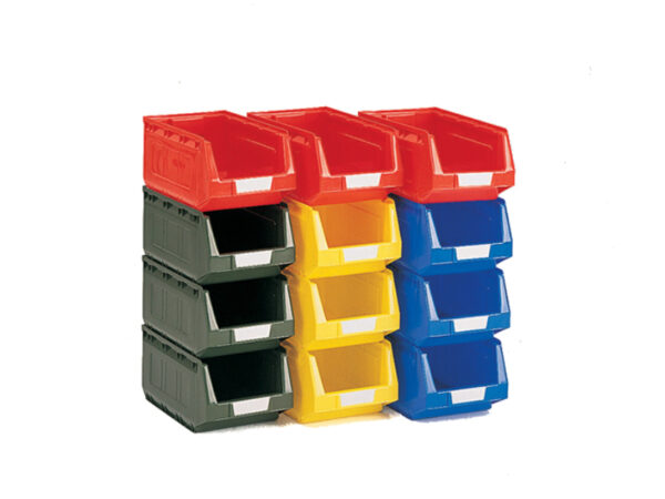 Plastic Part Boxes - Plastic Bin Kit 2005 (Pack of 12). Mixed Colours _SKU-13031183