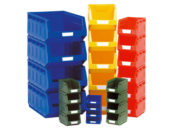 Small Component Boxes - Plastic Bin Kit Mixed (Pack of 27). Mixed Colours _SKU-13031196