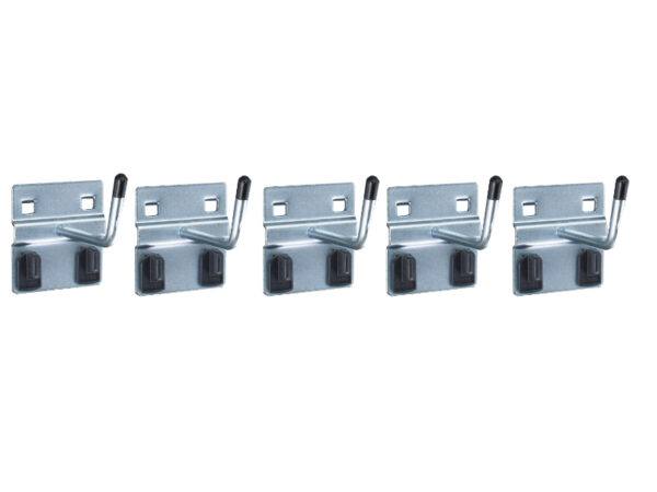 Tool Pegboard Perfo Extended Hook 50mm Dia 6mm - Pack of 5. WxDxH: 60X50X60mm Zinc Plated _SKU-14001119