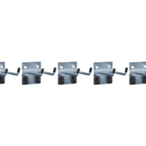 Bott Pegboard Double Hook 75mm - Dia 6mm (Pack of 5). WxDxH: 60X75X60mm Zinc Plated _SKU-14002041