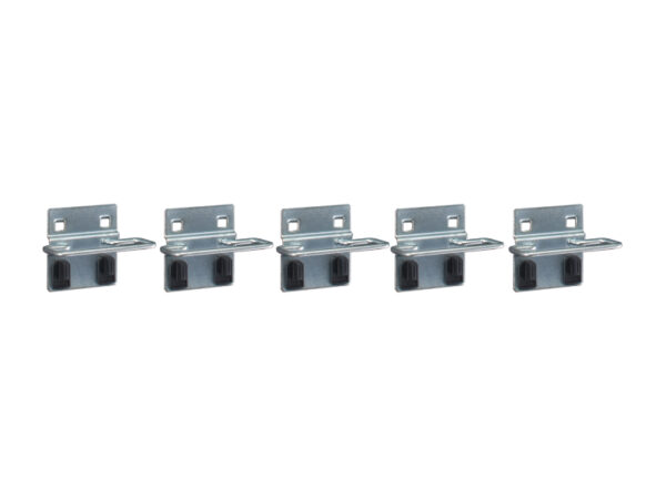 Tool Pegboard Perfo U-Holder L 20 / W 31mm - Dia 6mm Pack of 5. WxDxH: 60X42X60mm Zinc Plated _SKU-14010015