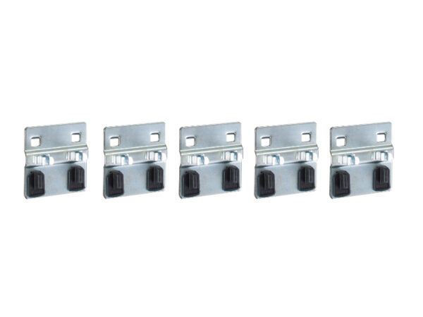 Tool Pegboard Perfo Double Spring Clip 16-19mm - Perfo Double Spring Clip 16-19mm (Pack of 5). WxDxH: 60X32X60mm Zinc Plated _SKU-14013081