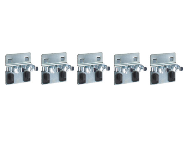 Bott Tool Pegboard Double Spring Clip 19-22mm - Perfo Double Spring Clip 19-22mm (Pack of 5). WxDxH: 60X46X60mm Zinc Plated _SKU-14013083