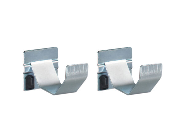Pegboard Perfo Pipe Holder - Pack of 2. WxDxH: 100X64X90mm Zinc Plated _SKU-14015043