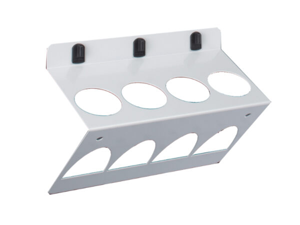 Tool Pegboard Perfo Tube / Can Holder 4X 50mm Dia - WxDxH: 225X100X165mm Ral 7035 _SKU-14021054.16
