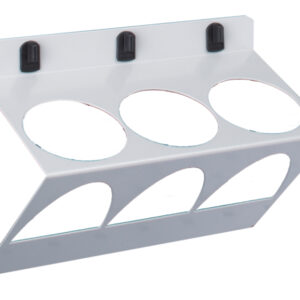 Perfo Tube / Can Holder 3X 70mm Dia - WxDxH: 225X100X165mm Ral 7035 _SKU-14021055.16