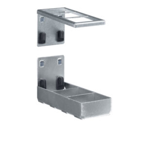 Perfo Combined Holder with 3 Positions - with Wide Backplate. WxDxH: 60X153X156mm Zinc Plated _SKU-14022011