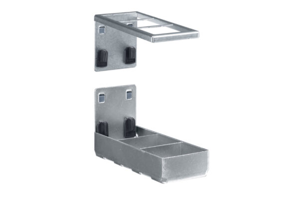 Perfo Combined Holder with 3 Positions - with Wide Backplate. WxDxH: 60X153X156mm Zinc Plated _SKU-14022011