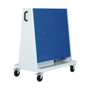 Tool Board Trolley - Perfo 6 Panel Trolley with 4 Perfo Panels. WxDxH: 1000X650X1600mm Ral 7035/5010 _SKU-14026025.11