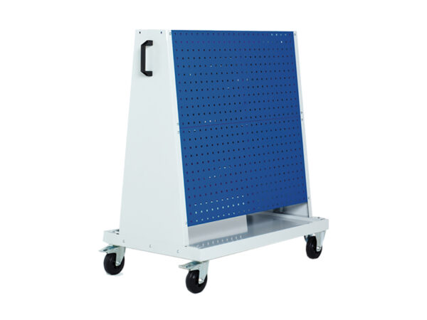 Tool Board Trolley - Perfo 6 Panel Trolley with 4 Perfo Panels. WxDxH: 1000X650X1600mm Ral 7035/5010 _SKU-14026025.11
