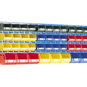 Bott Wall Mounted Parts Bin Storage - Louvre Panel And Bin Kit 3X Vertical 0. 5M Panels with 45 Bins. Wxh: 1371X495mm In 4 Colours _SKU-14030013.11