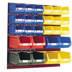 Louvre Panel And Bin Kit 2X Vertical 1. 0M Panels with 26 Bins. Wxh: 914X991mm Ral 3004 _SKU-14030014.24