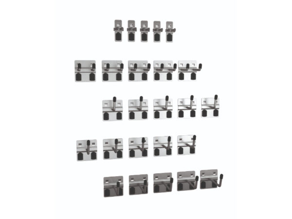 Pegboard Tool Clips - Perfo Hook Kit 25 Piece. WxDxH: 380X140X140mm Zinc Plated _SKU-14030101