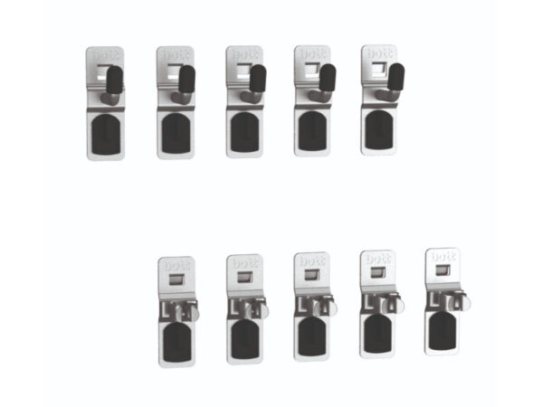 Bott Tool Pegboard Hooks - Perfo Hook Kit 10 Piece. WxDxH: 380X140X140mm Zinc Plated _SKU-14031410