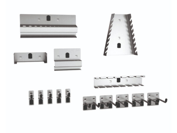 Hooks for Tool Pegboard - Perfo Hook Kit 15 Piece. WxDxH: 380X140X140mm Zinc Plated _SKU-14031411