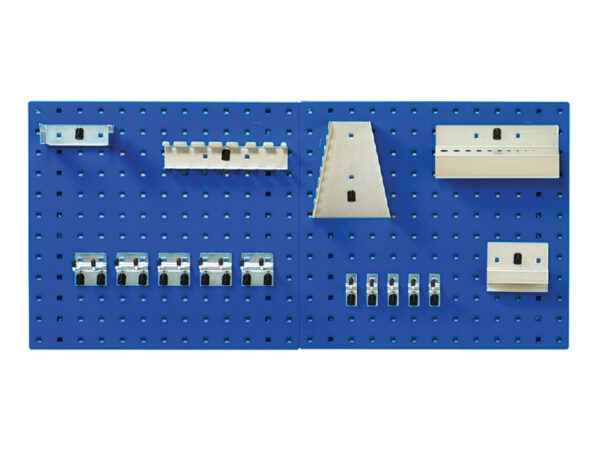 Perfo Panel And Hooks - Perfo Panel And Hook Kit with 2X 0. 5M Panels And 15 Piece Hook Kit. WxDxH: 500X200X1000mm In 4 Colours _SKU-14031420.11