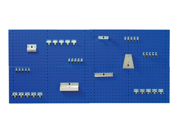 Tool Pegboard And Hooks - Perfo Panel And Hook Kit with 4X 1. 0M Panels And 40 Piece Hook Kit. WxDxH: 1000X200X2000mm In 4 Colours _SKU-14031422.11