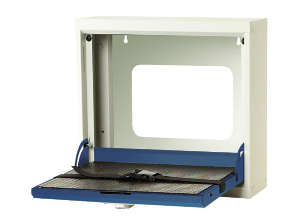Wall Mounted Laptop Shelf - WxDxH: 500X150X410mm Ral 7035/5010 _SKU-16912350.11V