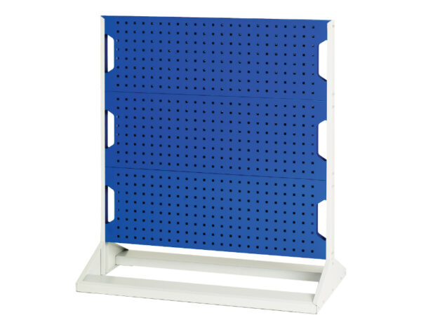 Free Standing Tool Pegboard Rack - Perfo Panel Rack Single Sided with 3 Panels. WxDxH: 1000X550X1125mm Ral 7035/5010 _SKU-16917105.11V