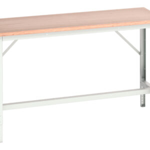 Adjustable Work Table - Verso Framework Bench with Multiplex Worktop. WxDxH: 1500X600X780-930mm Ral 7035 _SKU-16921504.16