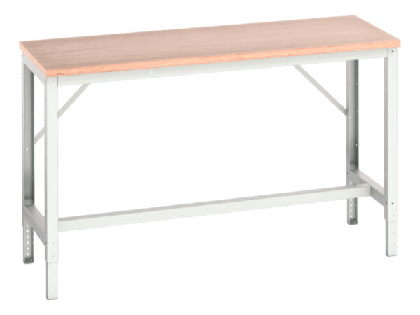 Adjustable Work Table - Verso Framework Bench with Multiplex Worktop. WxDxH: 1500X600X780-930mm Ral 7035 _SKU-16921504.16