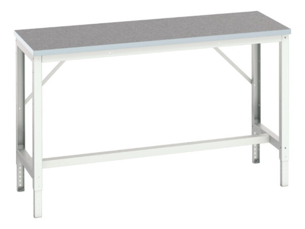Bott Frame Bench - Verso Adj. Height Framework Bench with Lino Worktop. WxDxH: 1500X600X780-930mm Ral 7035 _SKU-16921505.16