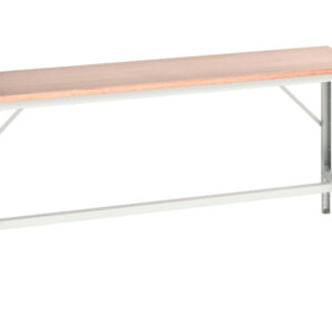 Industrial Work Table - Verso Adj. Height Framework Bench with Multiplex Worktop. WxDxH: 2000X600X780-930mm Ral 7035 _SKU-16921506.16