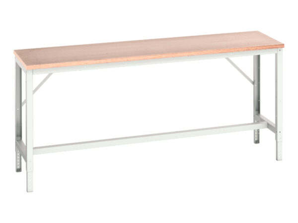 Industrial Work Table - Verso Adj. Height Framework Bench with Multiplex Worktop. WxDxH: 2000X600X780-930mm Ral 7035 _SKU-16921506.16