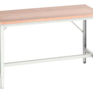 Heavy Duty Metal Frame Work Table - with Multiplex Worktop. WxDxH: 1500X800X780-930mm Ral 7035 _SKU-16921512.16
