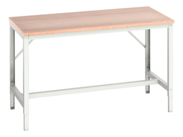 Heavy Duty Metal Frame Work Table - with Multiplex Worktop. WxDxH: 1500X800X780-930mm Ral 7035 _SKU-16921512.16