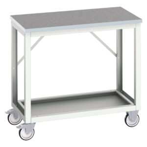 Portable Work Table - Verso Mobile Workstand with Lino Worktop. WxDxH: 1000X600X930mm Ral 7035 _SKU-16922103.16