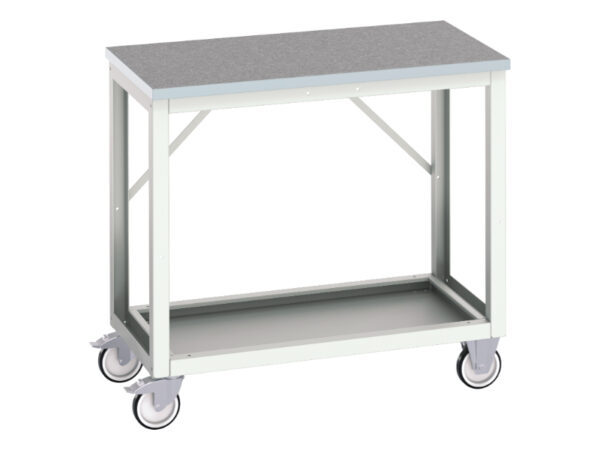 Portable Work Table - Verso Mobile Workstand with Lino Worktop. WxDxH: 1000X600X930mm Ral 7035 _SKU-16922103.16