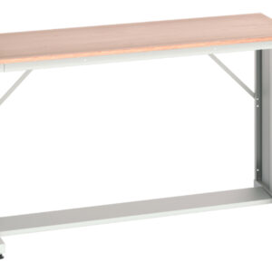 Work Table with Worktop Surface - Verso Cantilever Bench with Multiplex Worktop. WxDxH: 1500X600X930mm Ral 7035 _SKU-16922306.16