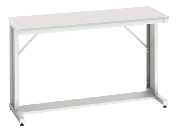 Bott Work Table with Mfc Top - Verso Cantilever Bench with Mfc Worktop. WxDxH: 1500X600X930mm Ral 7035 _SKU-16922307.16