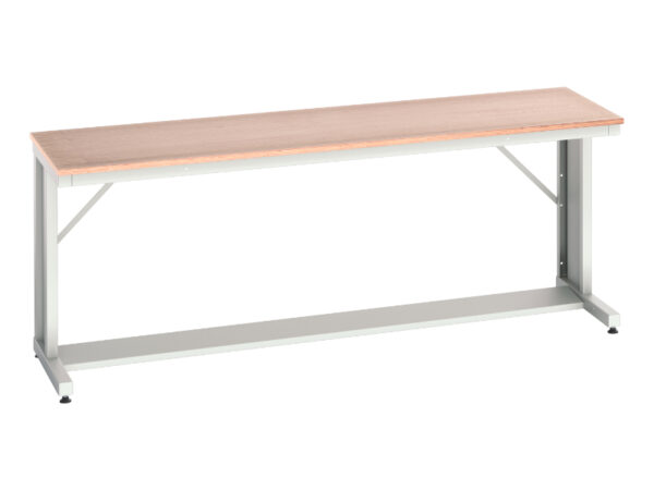 Verso Cantilever Bench - Verso Cantilever Bench with Multiplex Worktop. WxDxH: 2000X600X780mm Ral 7035 _SKU-16922308.16