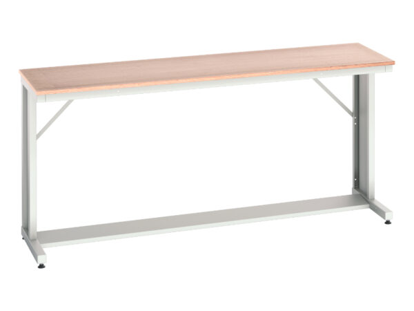 Cantilever Framework Bench - with Multiplex Worktop. WxDxH: 2000X600X930mm Ral 7035 _SKU-16922310.16