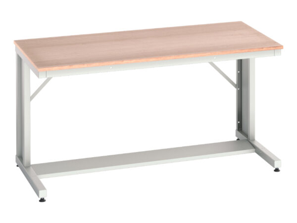 Verso Cantilever Bench - with Multiplex Worktop. WxDxH: 1500X800X780mm Ral 7035 _SKU-16922324.16